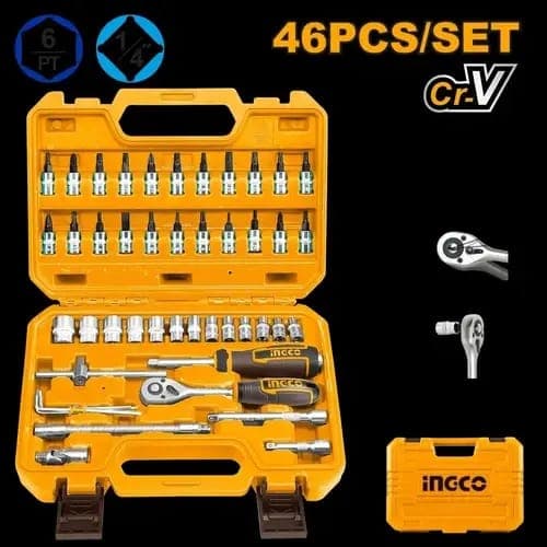 46PCS/SET 46PCS 1/4 SOCKET SET